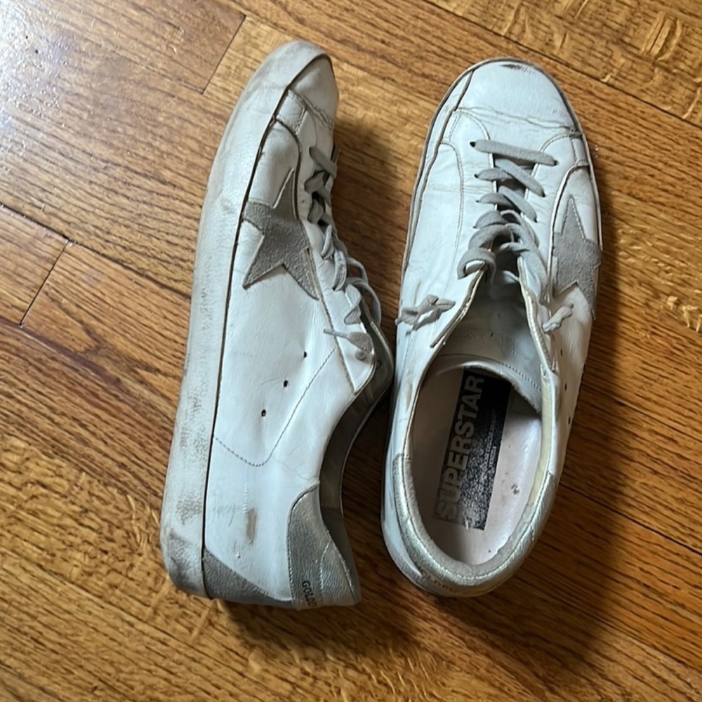Golden Goose White and Gray Men's Sneakers